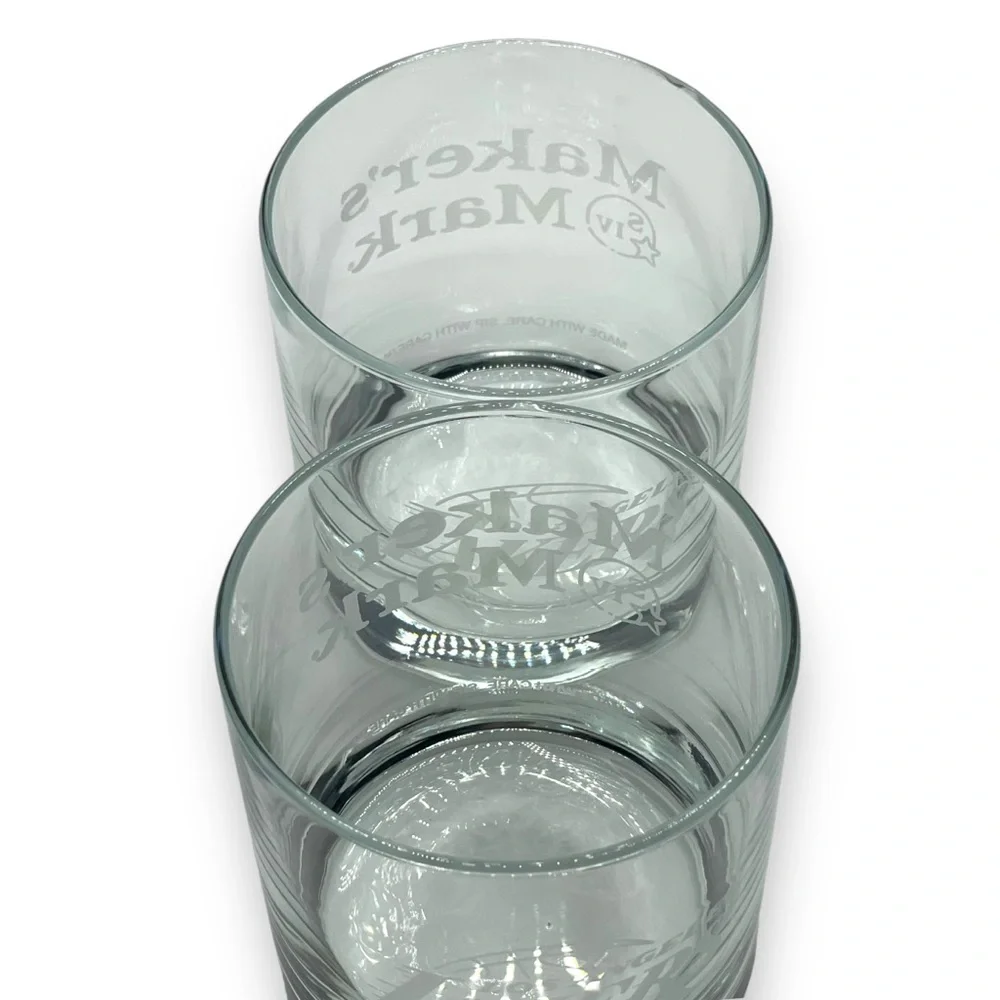 Los Angeles Lakers Maker's Mark Bourbon Whiskey Lowball Rocks Glass Set of 2 NBA